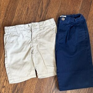 Kid’s Size 5 Uniform Tan and Navy Bottoms Set